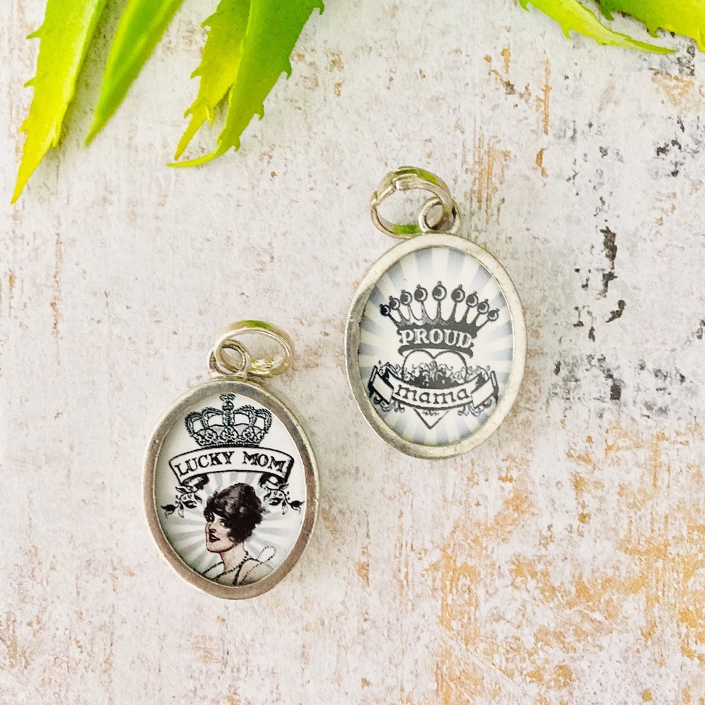 Lucky Mom Pick Up Sticks Reversible Charm